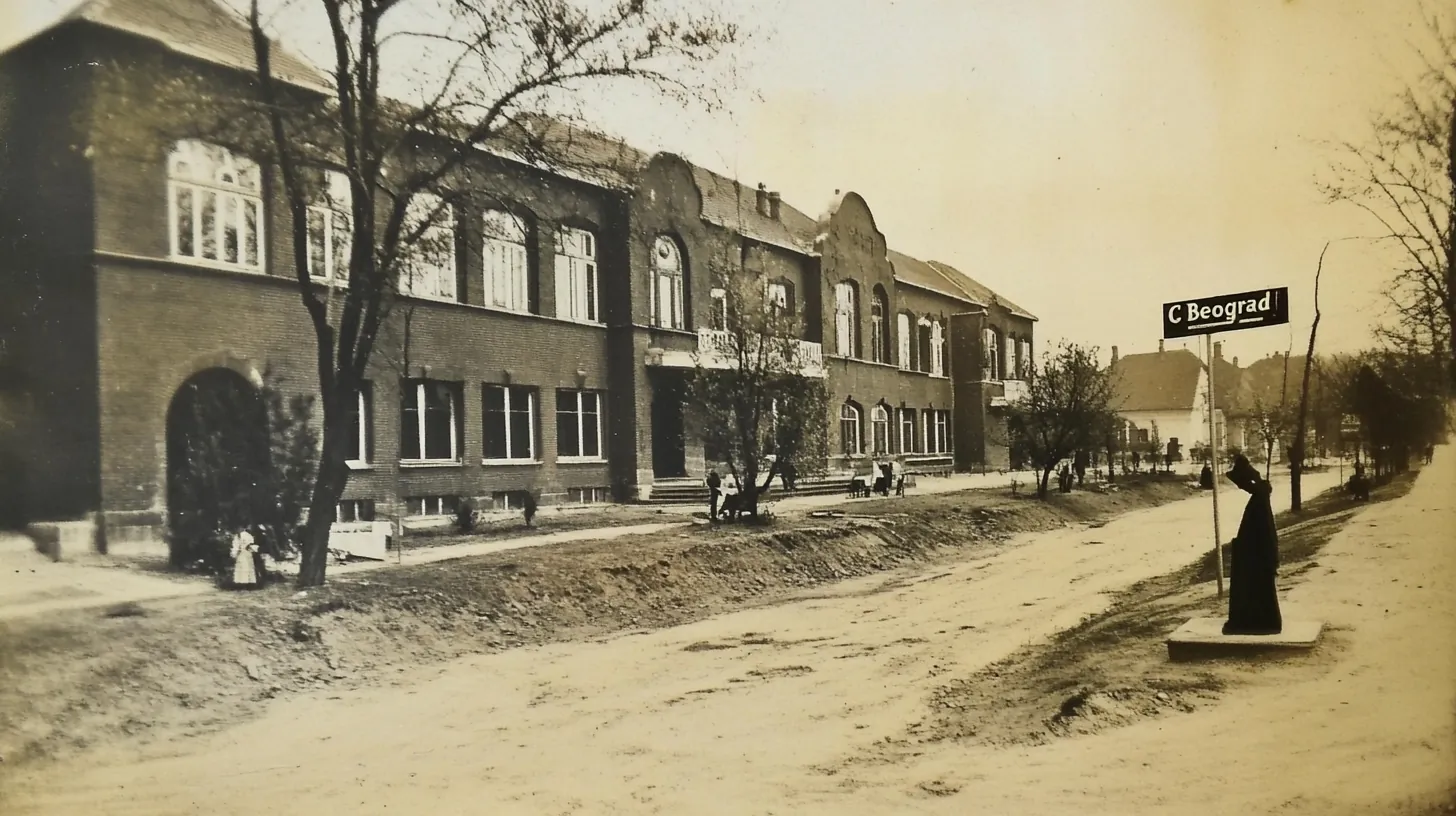 An_old_photo_of_the_building_which_is_located_in_Kars_and_ha, variant 1