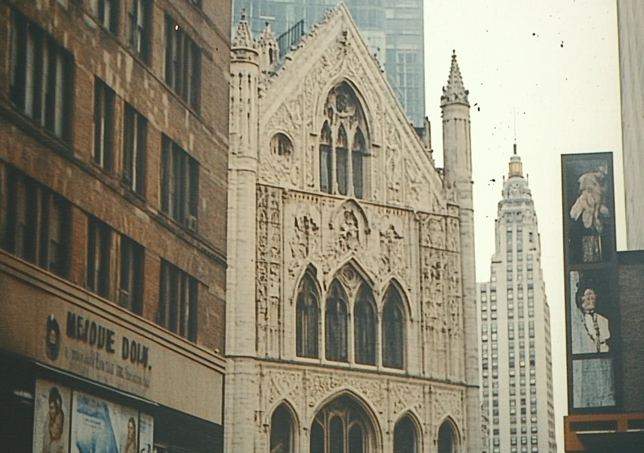 An_old_photograph_of_the_New_York_Vintage_college_building_i, variant 1